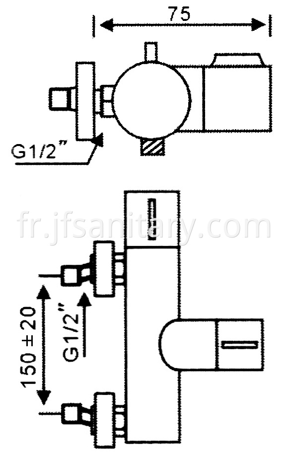 Size Of Copper Thermostatic Bathtub Mixer